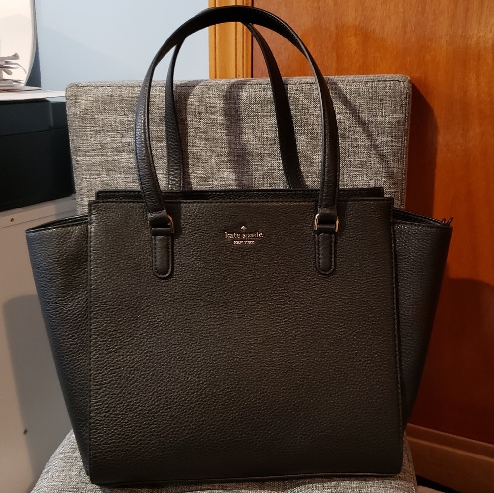 kate spade | Black Leather Tote Bag - Picture 5 of 8
